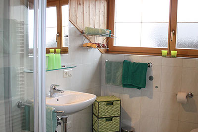 Bad in der Ferienwohnung Sommerwiese
